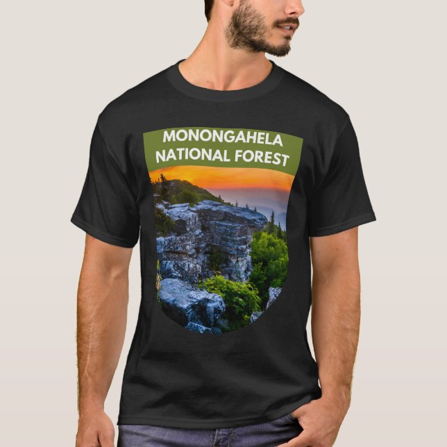 Camiseta Floresta Nacional de Monongahela - Virgínia Ociden (Frente)