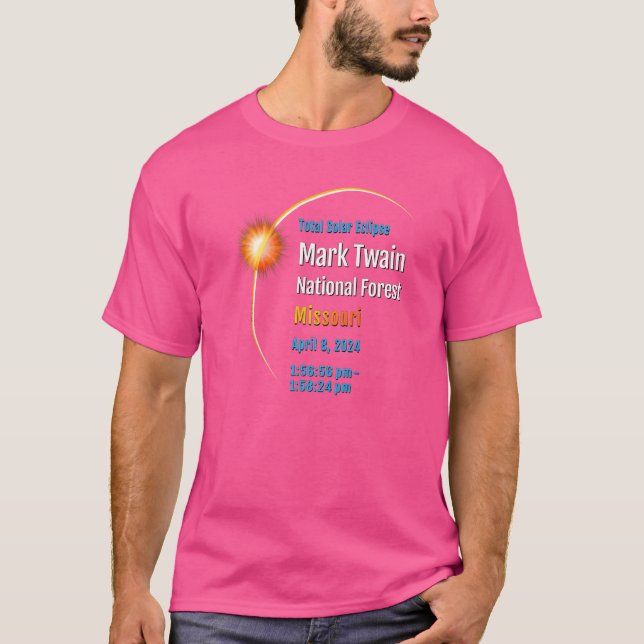 Camiseta Floresta Nacional Mark Twain Eclipse Solar Total 2 (Frente)