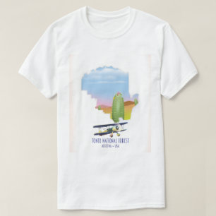 Camiseta Floresta nacional Tonto Arizona EUA mapa