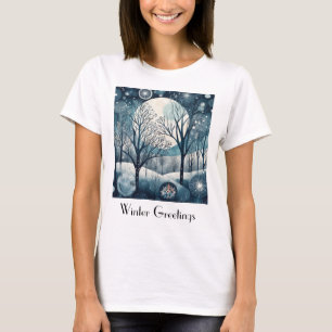Camiseta Floresta Nódica enluarada, personalizável