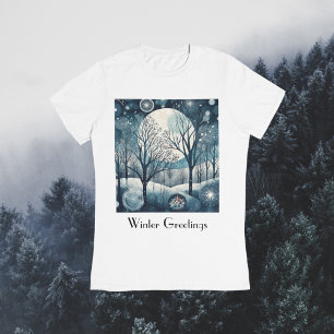 Camiseta Floresta Nórdica Ligada, personalizável