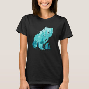 Camiseta Floresta Selvagem Animal Grizzly Ursa Natureza ao 