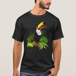 Camiseta Floresta Tropical Deixa as aves tropicais do zooló