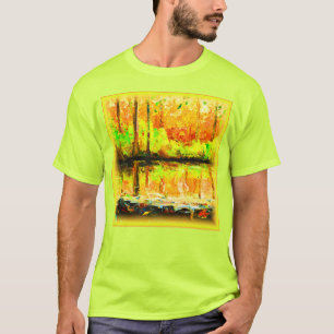Camiseta "Floresta Vibrante dos Pântanos" Pintura Bonita. C