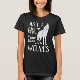 Camiseta Florestal Predador Animal Howling Wolf Women