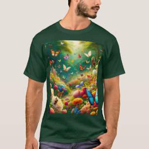 Camiseta Florestas Bonitas Flores Fantasias Borboletas