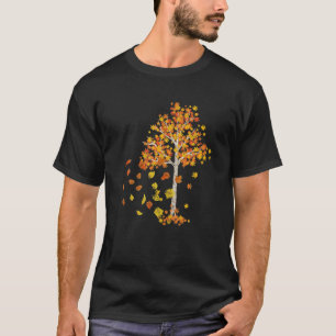 Camiseta Florestas Naturais Coloridas Folhas de outono Caem