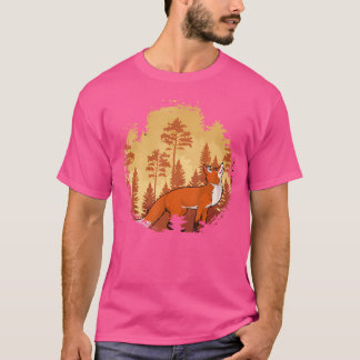 Camiseta Florestas Selvagens Florestais Exteriores Raposa A