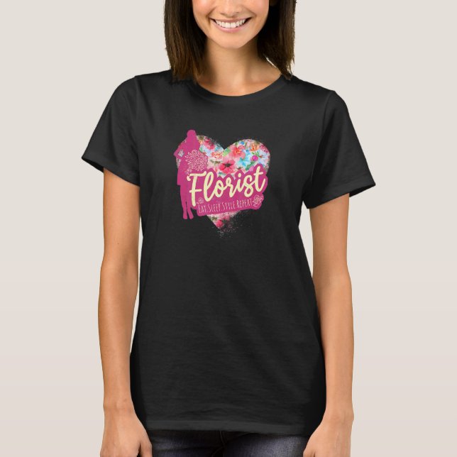 Camiseta Floricultura Flores Com Coração Design de Jardim V (Frente)