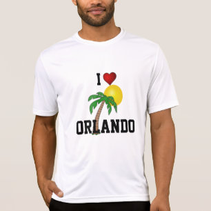 Camiseta Flórida: Adoro orlando palmeira e sol