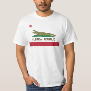 Camiseta Flórida Alligator Flag Crocodile
