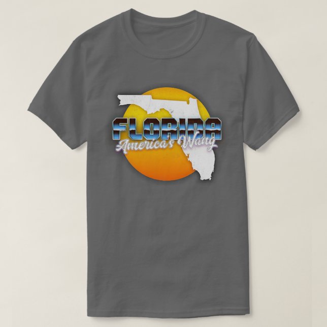 Camiseta Flórida Américas Wang - Design de Estilo Desvaneci (Frente do Design)