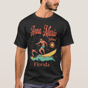 Camiseta Flórida Anna Maria Ilha Fl Surfista Surfando Pesca