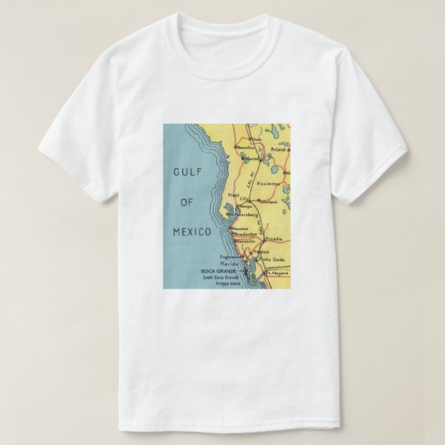 Camiseta Flórida Antiga Golfo do México (Frente do Design)