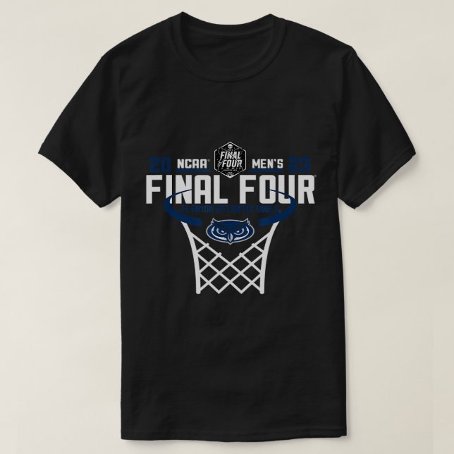 Camiseta Flórida Atlantic Owls Final Four 2023 Basball N (Frente do Design)