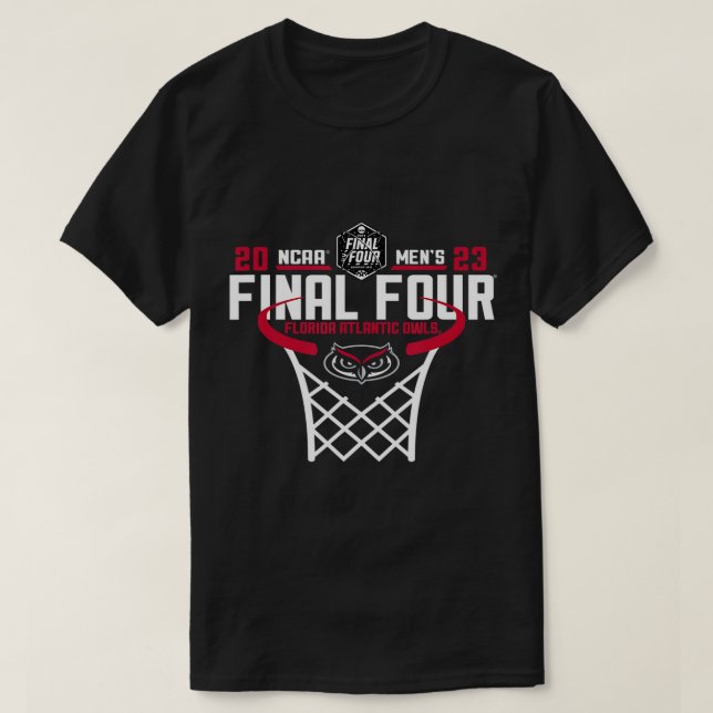 Camiseta Flórida Atlantic Owls Final Four 2023 Basball N (Frente do Design)