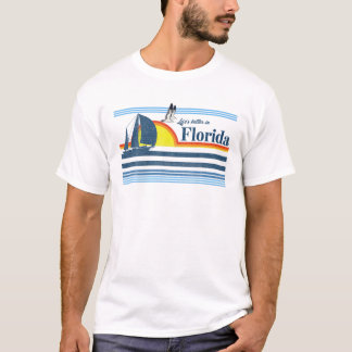 Camiseta Florida - Beach Retro 70S 80S 90S Sailing Boat Sun