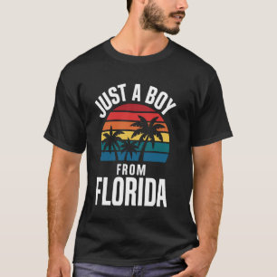 Camiseta Flórida É Um Rapaz Da Florida USA Retro Beach