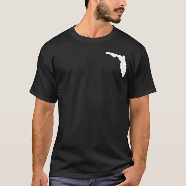Camiseta Flórida em Branco e Preto (Frente)