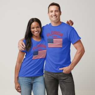 Camiseta Flórida festas patriota usa bandeira original
