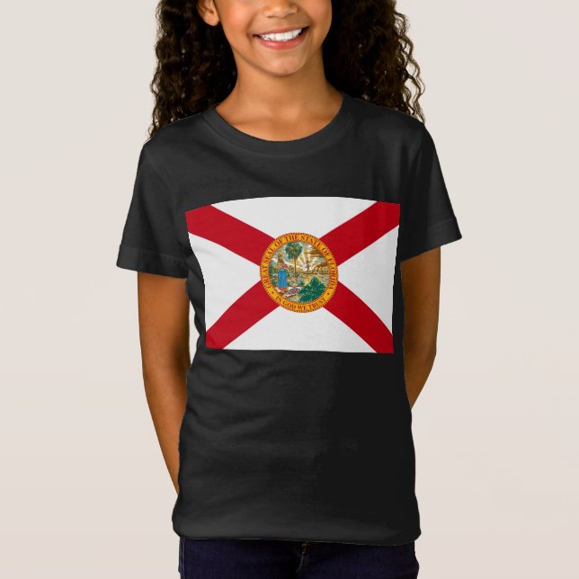 Camiseta Flórida Flag: O Estado Sunshine dos Floridianos (Frente)