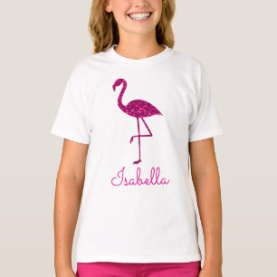 Camiseta Flórida Flórida Rosa Rosa brilha personaliza
