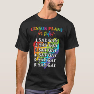 Camiseta Flórida Gay Diga Planos De Lição De Gay Para Hoje