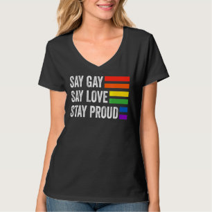 Camiseta Flórida Gay Diga Que O Gay Diz Amor Fica Orgulhoso