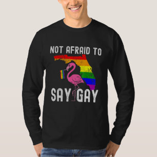 Camiseta Flórida Gay Não Tem Medo De Dizer Direitos Gay LGB