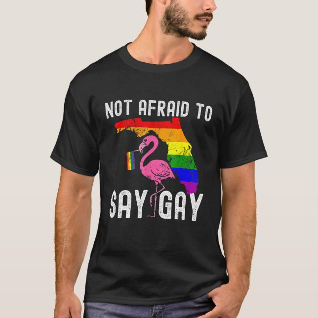 Camiseta Florida Gay Not Afraid To Say Gay LGBTQ Gay Rights (Frente)