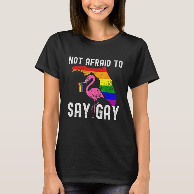 Camiseta Florida Gay Not Afraid To Say Gay LGBTQ Gay Rights (Frente)