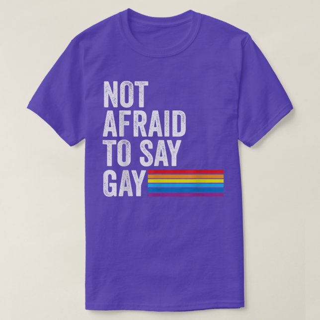 Camiseta Florida Gay Not Afraid To Say Gay LGBTQ Gay Rights (Frente do Design)