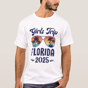 Camiseta Flórida Girls Trip Beach Vacation 2025 Matching Gr