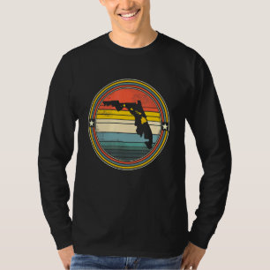 Camiseta Flórida Hawaii Roots Origine State Map Retro