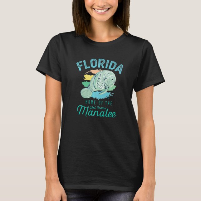 Camiseta Florida Home Of The Manatee Sea Cow   (Frente)