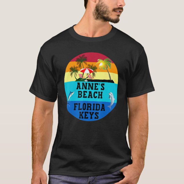 Camiseta Florida Keys Annes Beach Chairs Palm Trees S (Frente)