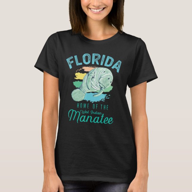 Camiseta Flórida Lar Do Peixe-Boi Manatee (Frente)