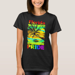 Camiseta Flórida Lgbt Estado Orgulho gay Rainbow Flag Vinta