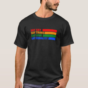 Camiseta Flórida LGBTQ Gay Rights Diz Gay Trans Love