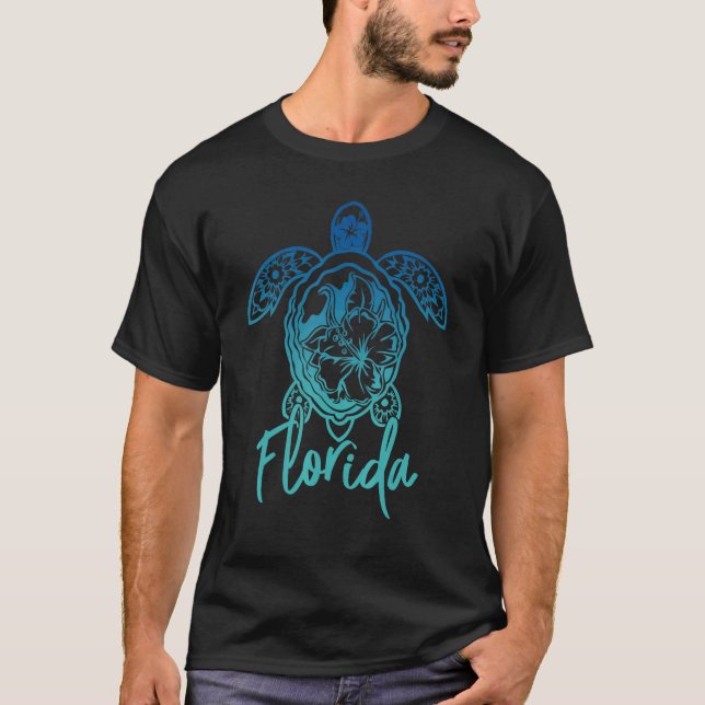 Camiseta Flórida Mar Tartarugas Marinhas Flórida T (Frente)
