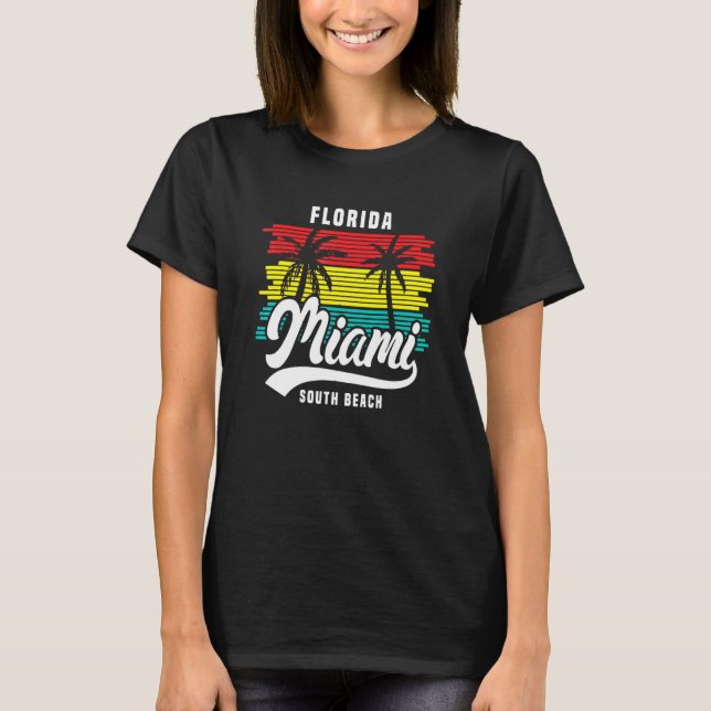 Camiseta Flórida Miami South Beach Flórida Sumer Miami Beac (Frente)