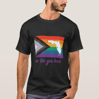 Camiseta Flórida - Nós Gostamos de Você Aqui - Bandeira do 