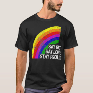 Camiseta Flórida Orgulho Diz Gay que o amor fica orgulhoso 