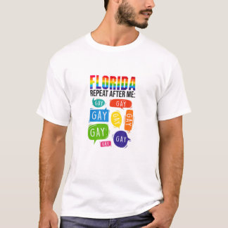 Camiseta Flórida Repete Depois de Mim LGBT Orgulho gay Mês