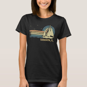 Camiseta Flórida Sarasota Navegando em Vintage - veleiro Su