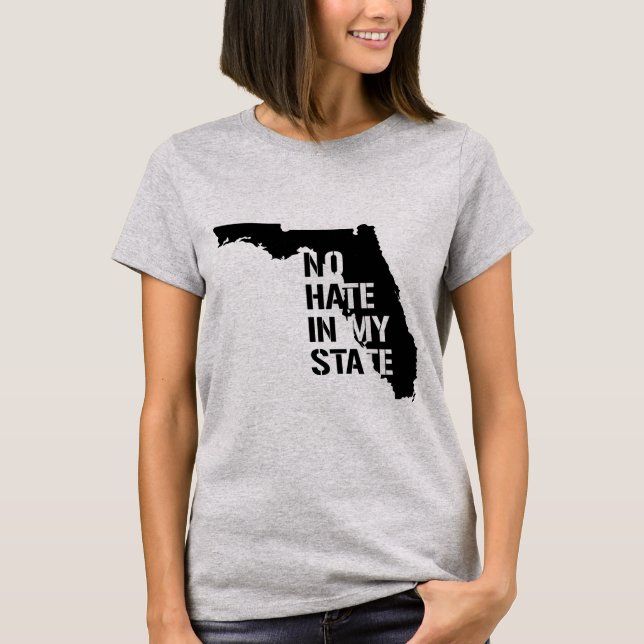 Camiseta Flórida: Sem Ódio No Meu Estado (Frente)