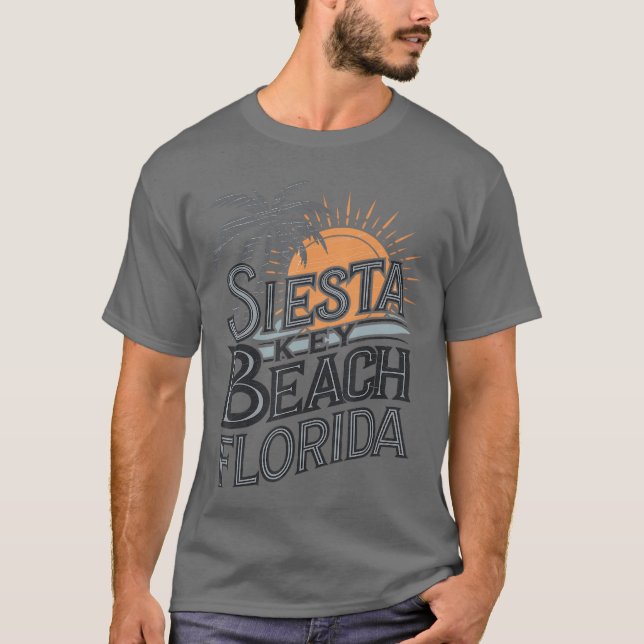 Camiseta Flórida Siesta Key Beach Férias (Frente)