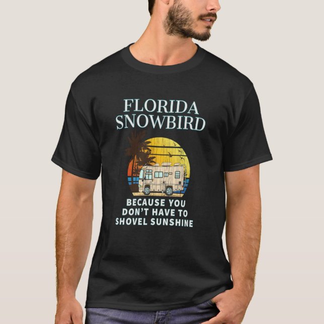 Camiseta Flórida Snowbird RV NÃO MOSTRA NEVE (Frente)