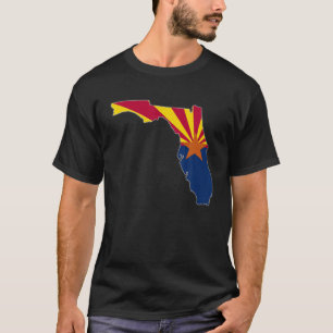 Camiseta FLORIDA STATE MAP ARIZONA AZ Flag Raízes Homens Mu