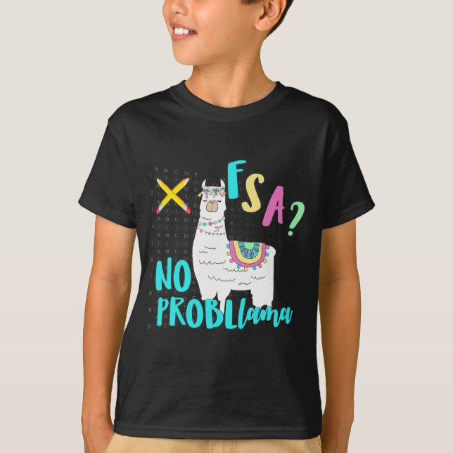 Camiseta Flórida State Test Day Llama For Students (Frente)